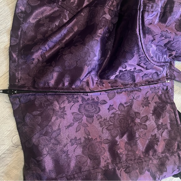 2XL Lip Service Purple Brocade Halter Top Corset Lip Service - Picture 4 of 6